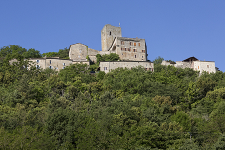 Castle of Montreal in the Ardeche district, Southern Franceの写真素材