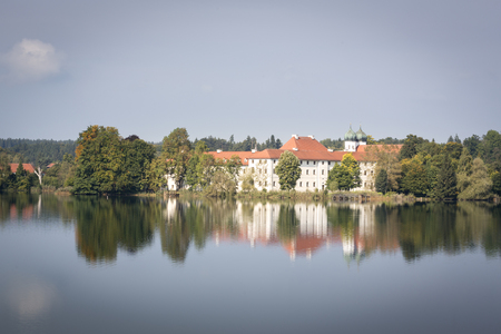 The former monastery Seeon in Bavaria, Germanyの写真素材