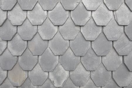 Slate tiles on a typical home in Thuringia, Germany, as backgroundの写真素材