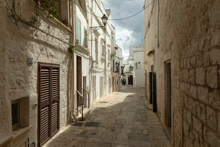Picturesque alley in Cisternino, Apulia, Italyの写真素材