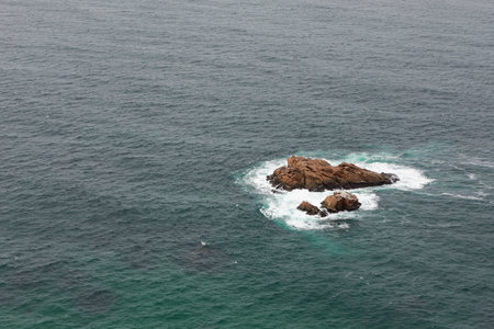 Rock in the sea, Portugalの写真素材