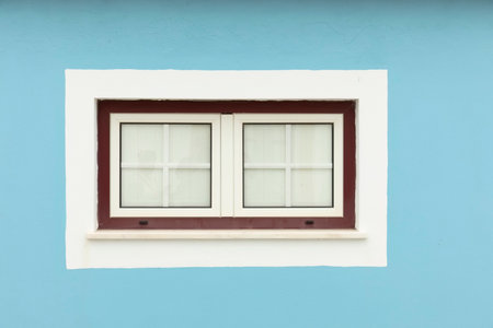 Typical window on a residential house in Portugal, Alentejo