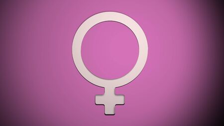 animation of the woman symbol, ideal footage for women's day, 4kの写真素材