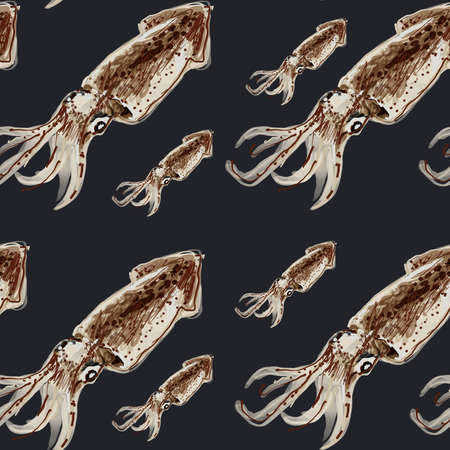 squid pattern, ideal footage for themes such as Mediterranean cuisine, fishing and maritime...