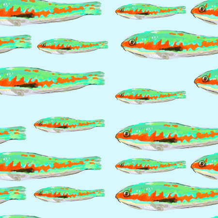 Donzella fish pattern from the Mediterranean sea, ideal footage for themes such as Mediterranean cuisine and Mediterranean fishの写真素材