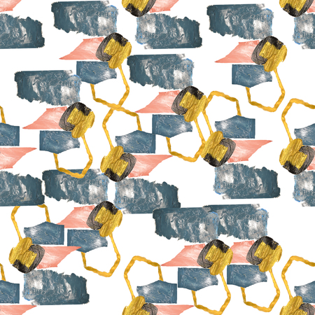 acrylic seamless pattern of spots and linesの写真素材