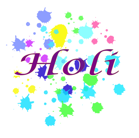 illustration of abstract colorful Happy Holi backgroundのイラスト素材
