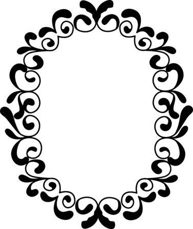 Vector vintage border frame engraving with retro ornamentのイラスト素材