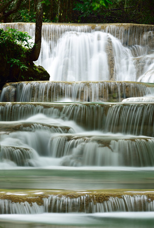Water fall in tropical deep forestの写真素材