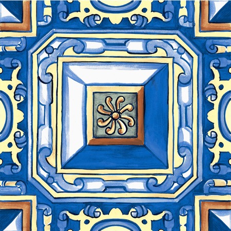 italian ceramic tiles seamless textureの写真素材