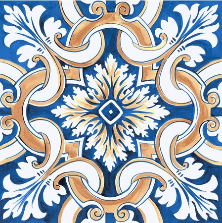 italian ceramic tiles seamless textureの写真素材