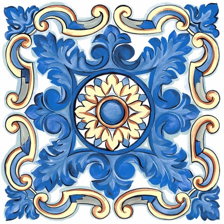 italian ceramic tiles seamless textureの写真素材