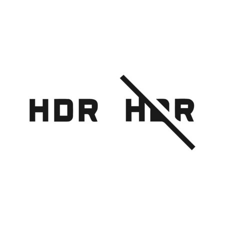 HDR mode on and off.のイラスト素材