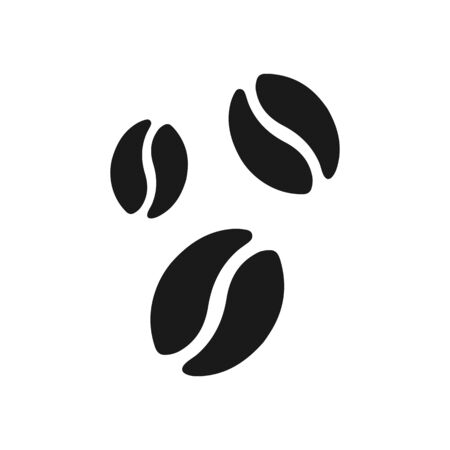 Coffee bean symbol sign. Coffee bean icon Isolated on a white background.のイラスト素材