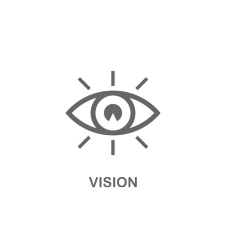 Vision symbol sign in simple style on a white background.のイラスト素材