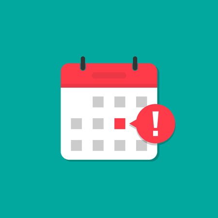 Calendar reminder important event or deadline. Vector illustration EPS 10のイラスト素材