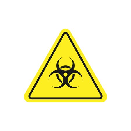 Biohazard sign symbol isolated on white background.のイラスト素材