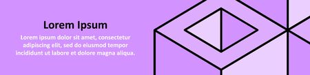Copyspace purple background with abstract geometric cubes. Site card or site header. Vector illustration EPS 10のイラスト素材