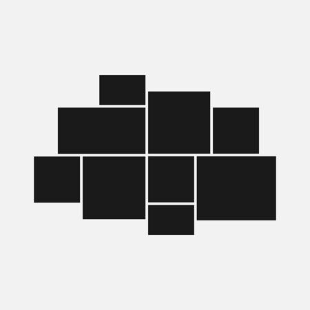 Photo collage frame set isolated on gray background. Vector EPS 10のイラスト素材