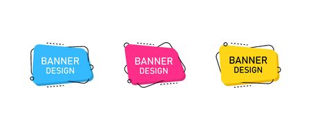 Set of modern abstract bannersのイラスト素材