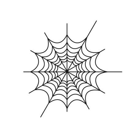Creepy spider web vector illustration. Spider web isolated. Vector EPS10.のイラスト素材