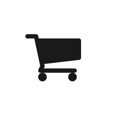 Shopping cart or basket icon isolated on white background. Online shopping symbolのイラスト素材