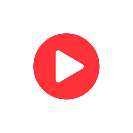Play button web icon. Video and music player symbol Vector illustrationのイラスト素材