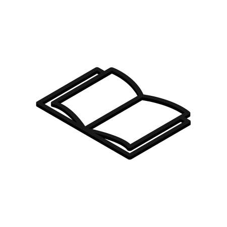 Book vector icon. Book symbol in isomentic isolated on white background Vector EPS 10のイラスト素材