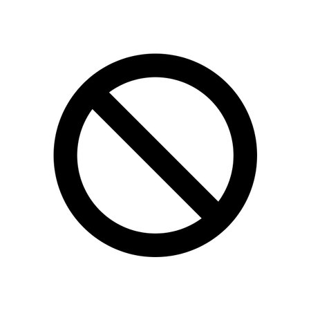 Ban black vector icon. Prohibited sign isolated on white background Vector EPS 10のイラスト素材