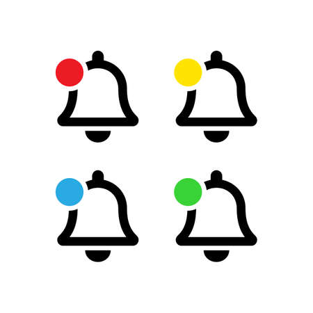 New notification vector icon set. Bell with notification symbol for social networkのイラスト素材