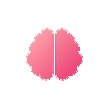 Brain vector icon. Brainstorm symbol   isolatedのイラスト素材