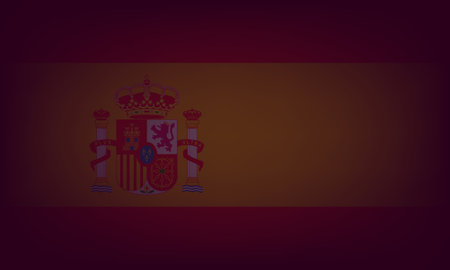 Spain flag dark background. Spain national flag. Vector illustration EPS 10のイラスト素材