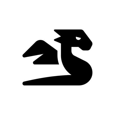 Dragon vector icon.のイラスト素材