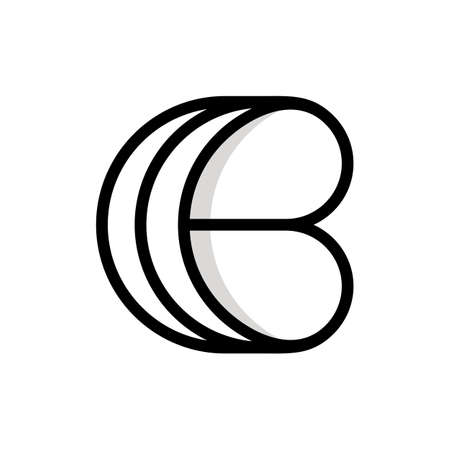 Letter CB Minimalist Logo Designのイラスト素材