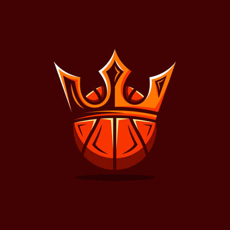 Basketball Crown Vector Logo Designのイラスト素材