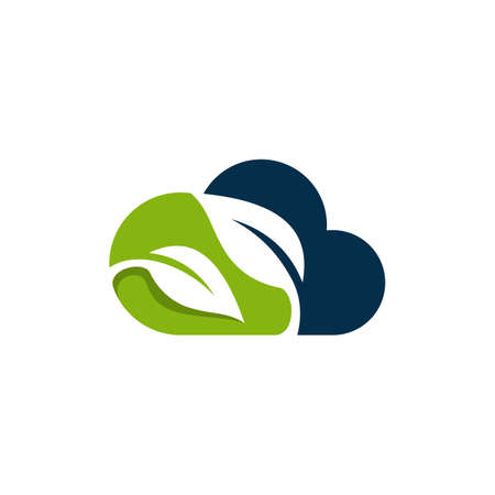 Cloud Nature Leaf Vector Logo Designのイラスト素材