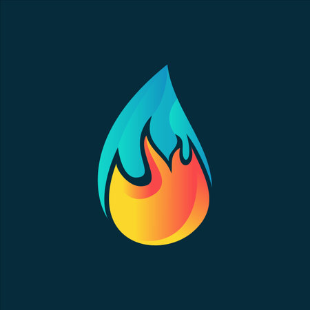 Drop Fire Vector Logo Designのイラスト素材