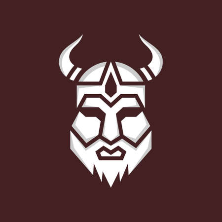 Viking Beard Vector Logo Designのイラスト素材
