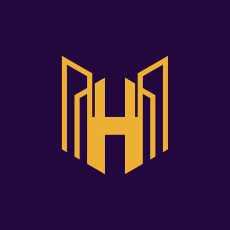 Letter H Building Designのイラスト素材