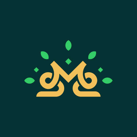 Letter M Luxury Business Logo Designのイラスト素材