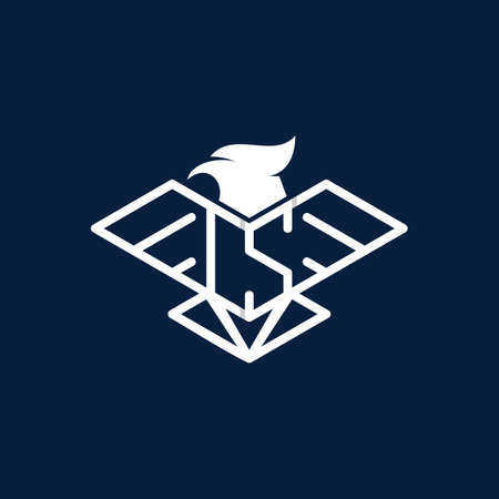 Letter CS Eagle Business Logo Designのイラスト素材