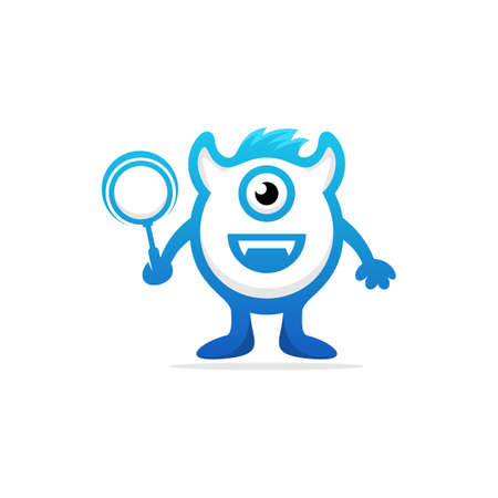 Monster Cartoon Vector Logo Designのイラスト素材