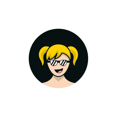 Woman Young Sunglasses Vector Design