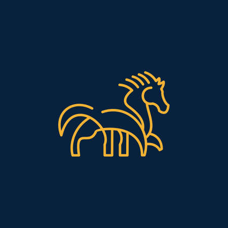 Horse Monoline Creative Designのイラスト素材