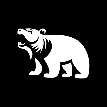 Angry Bear Animal Vector Designのイラスト素材