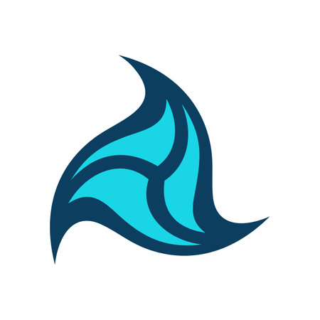 Letter A Waves Creative Logo Designのイラスト素材