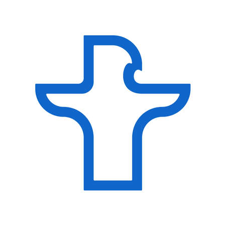 Letter T Eagle Line Logo Designのイラスト素材