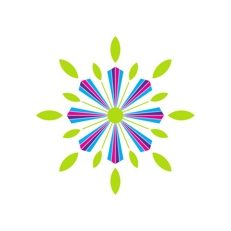 Crystal Leaf Business Logo Designのイラスト素材