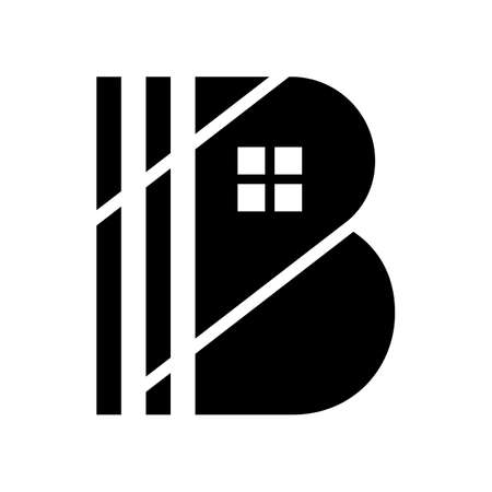 Letter B Home Logo Designのイラスト素材