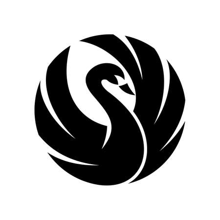 Swan Geometric Business Logo Designのイラスト素材
